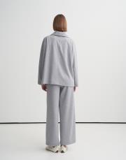 yüksek yaka interlok sweatshirt gri 2