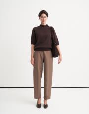 koton slouchy pantolon sütlü kahve
