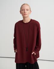 %100 koton basic tshirt bordo