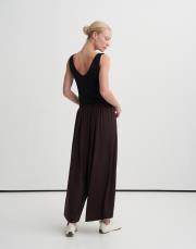 bol kesim rayon pantolon kahverengi 4