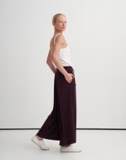 bol kesim rayon pantolon koyu mürdüm 3