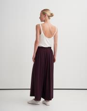 bol kesim rayon pantolon koyu mürdüm 4