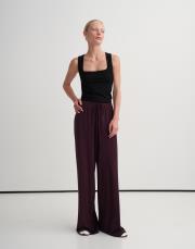 basic rayon pantolon koyu mürdüm 2