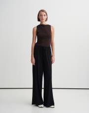 basic rayon pantolon siyah