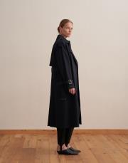 klasik koton trençkot lacivert 3