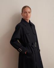 klasik koton trençkot lacivert 6