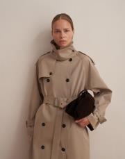klasik koton trençkot bej 5