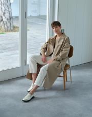 klasik koton trençkot camel 8