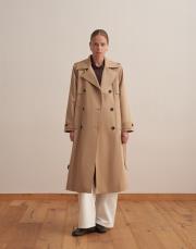 vatkalı koton trençkot camel