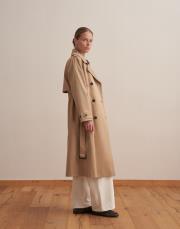 vatkalı koton trençkot camel 2