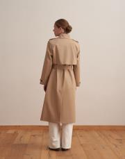 vatkalı koton trençkot camel 3