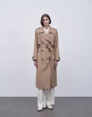 vatkalı koton trençkot camel 6