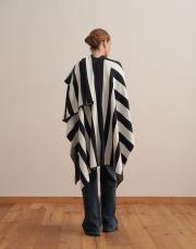 çizgili triko panço lacivert 4