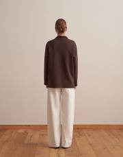 polo yaka sweatshirt kahverengi 3