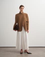 büzgü detaylı etek ekru